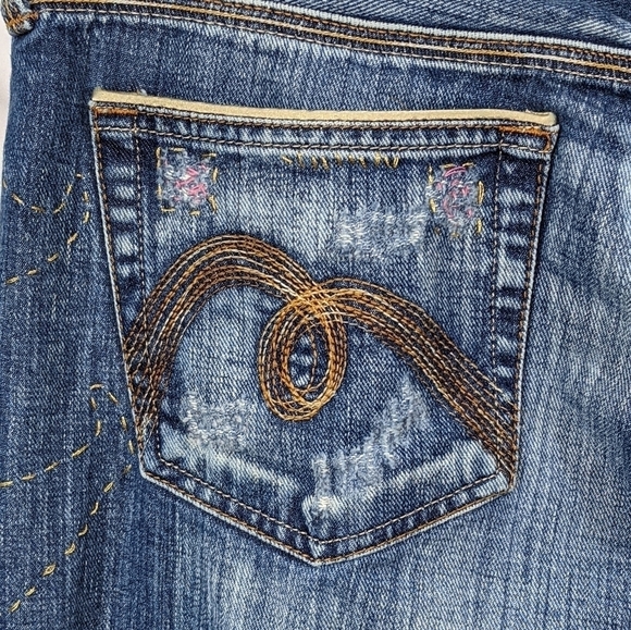 Mavi Olivia Embroidered Straight Leg Jeans Sz 30 - Picture 8 of 13